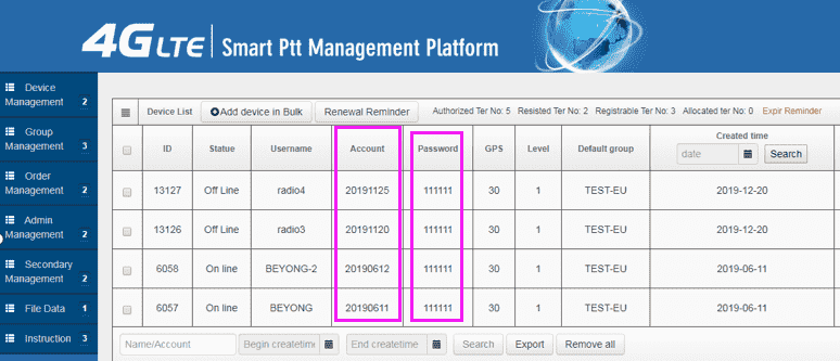 retevis RT70 Smart Ptt Management Platform