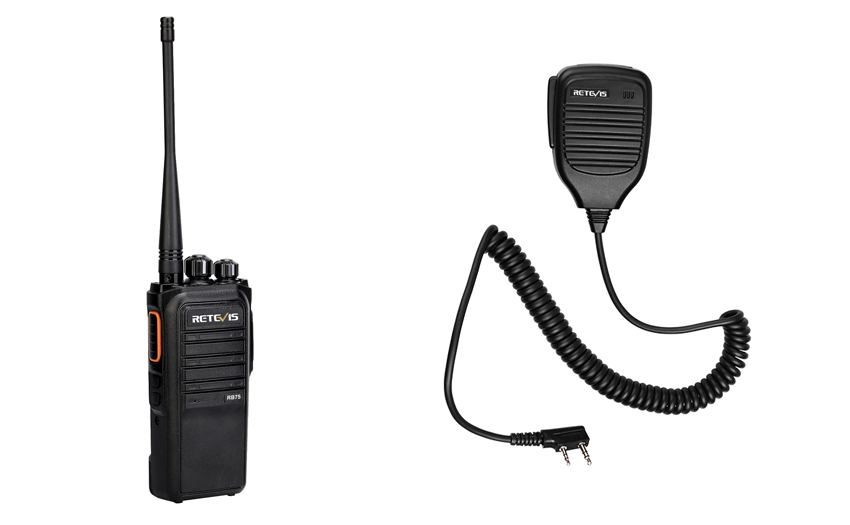 Retevis RB75 GMRS walkie talkie with speaker Mic for boating