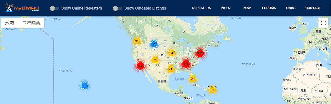 gmrs repeater map