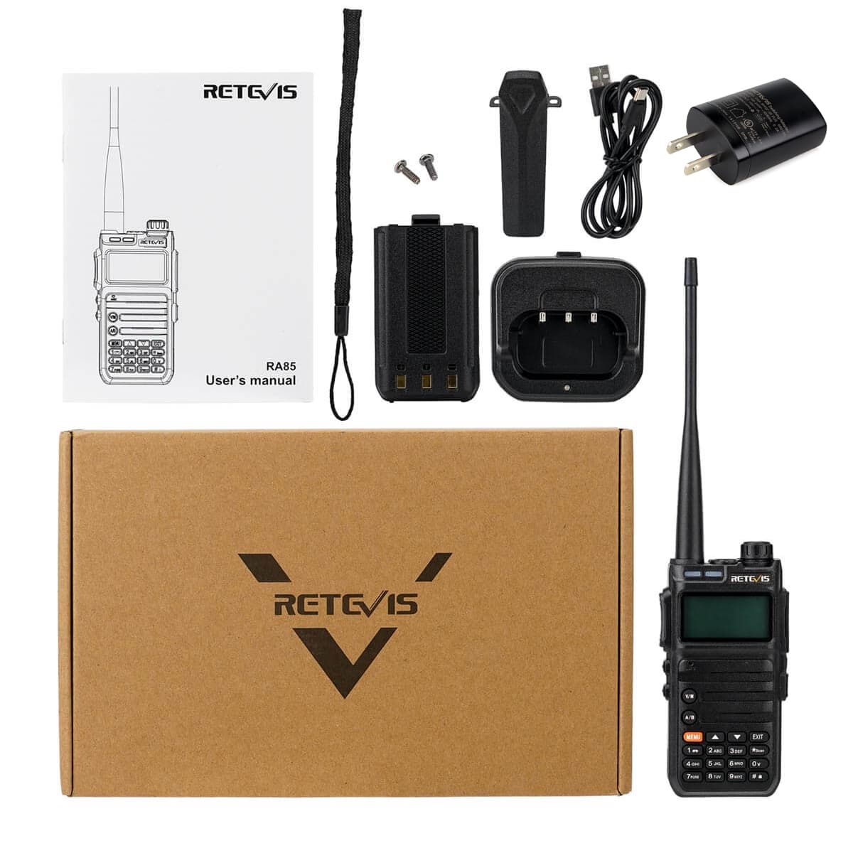 Retevis RA85 gmrs walkie talkie package