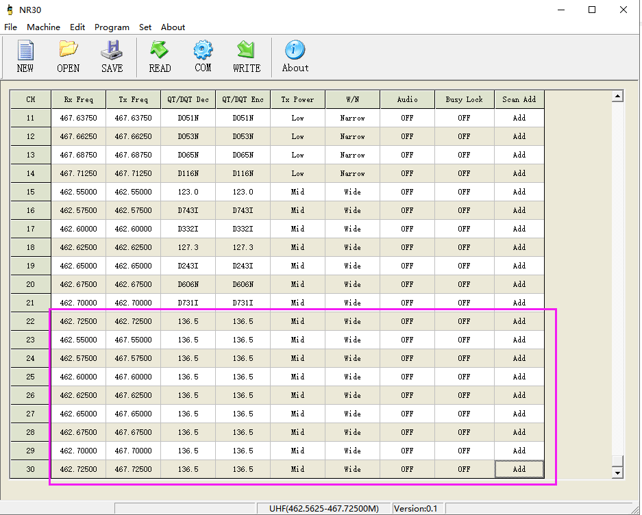 retevis nr30 gmrs radio software