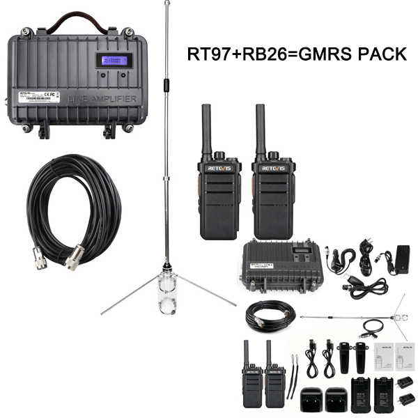 Retevis RT97 GMRS Repeater and RB26 GMRS Two way radio Bundle