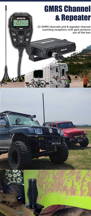 retevis ra86 with mr300 long range radio gmrs mobile radio