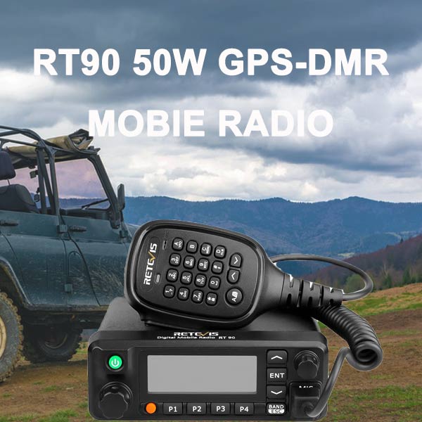 RT90 50W Dual Band DMR Mobile Radio(GPS)