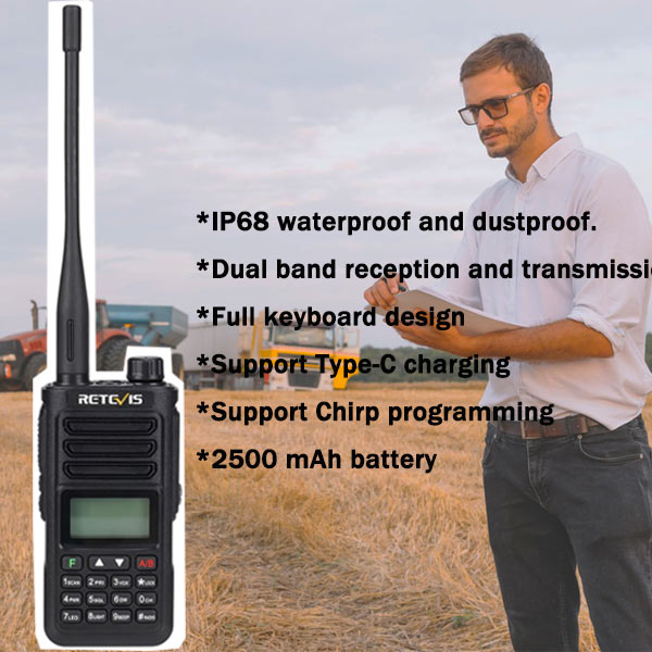 RA89 Dual Band IP68 Waterproof High Power Two Way Radio