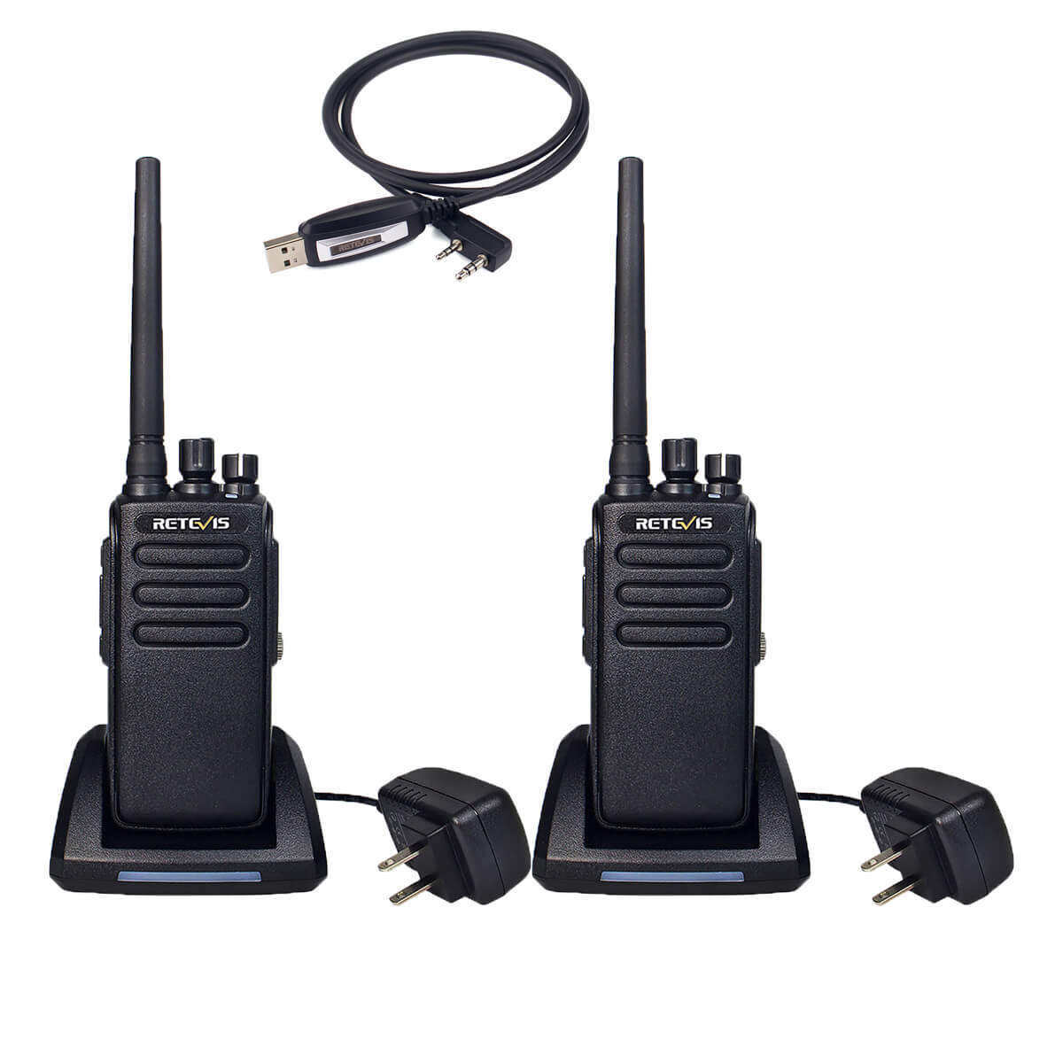 2PCS RT81 DMR Walkie Talkie with Program Cable 2PCS RT81 DMR Walkie Talkie with Program Cable