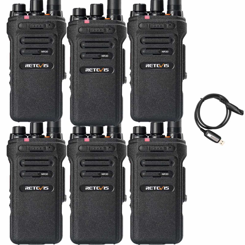 NR30 waterproof noise reduction GMRS two way radio with program cable 6 pack-20 pack