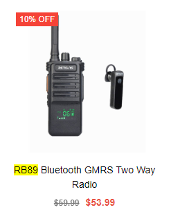 bluetooth gmrs two way radio